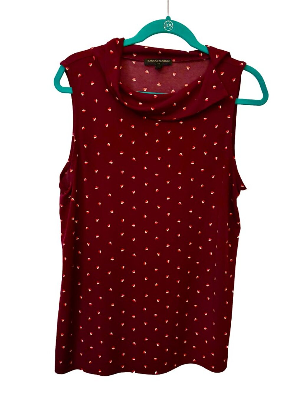 Banana Republic Heart Print Tank Top Blouse Women’s L Casual